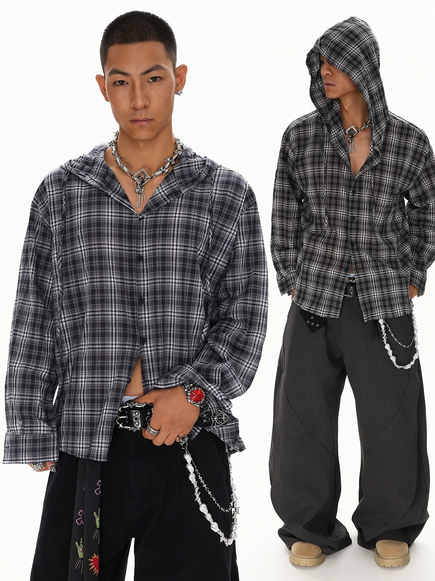 VINTAGE LONGSLEEVE HOODED SHIRT