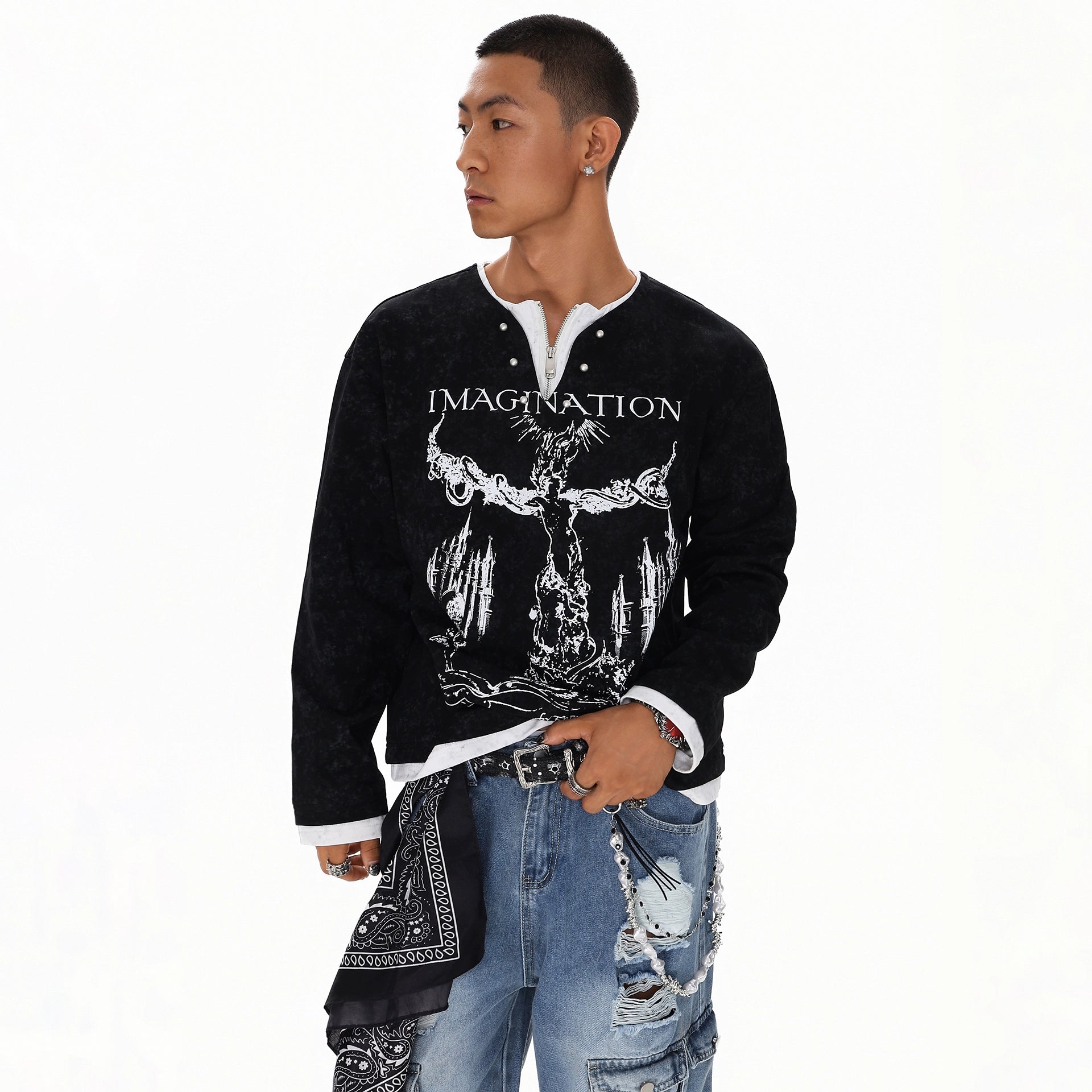 VOIDCHAIN LAYERED LONGSLEEVE SHIRT