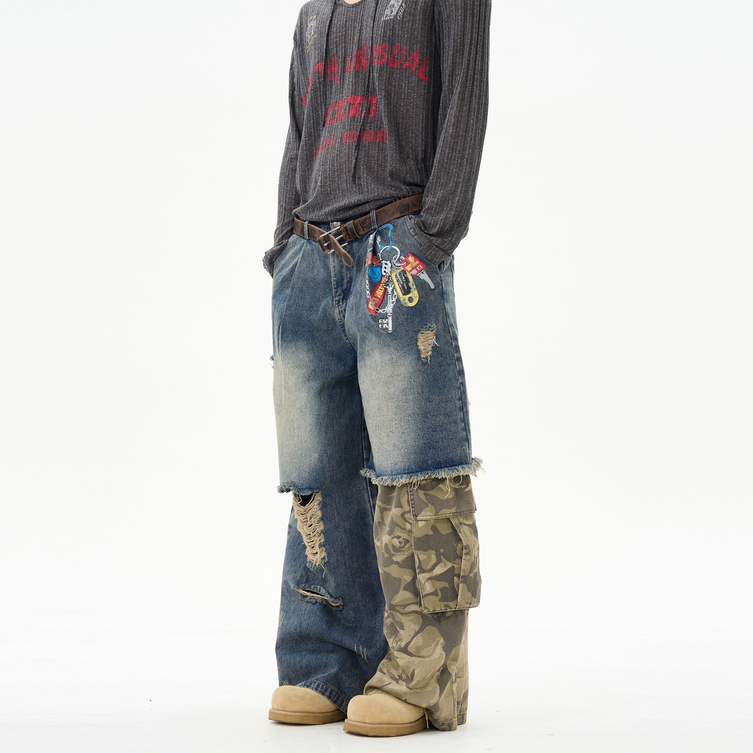 PATCHWORK CAMOFLAUGE JEANS