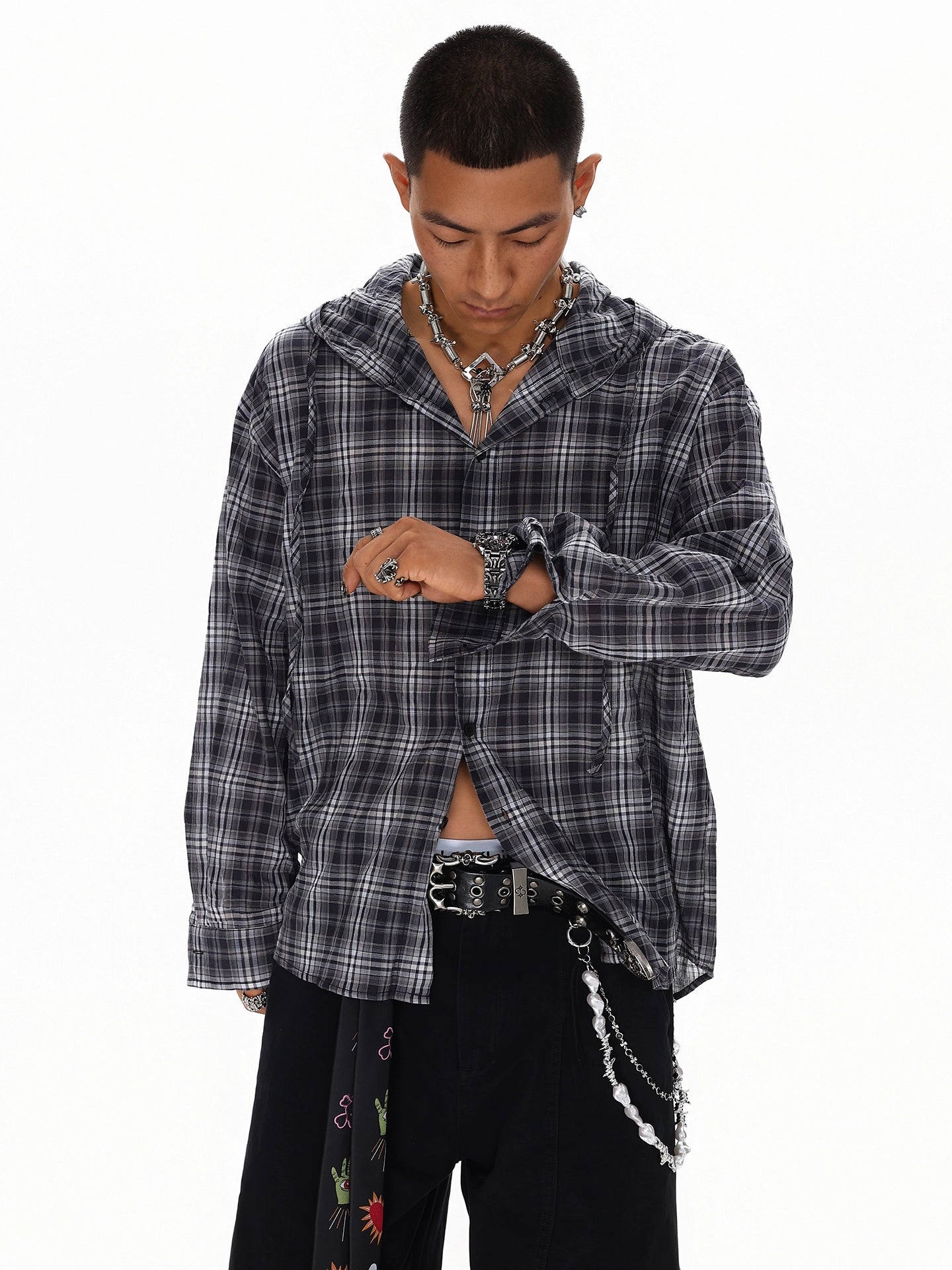 VINTAGE LONGSLEEVE HOODED SHIRT