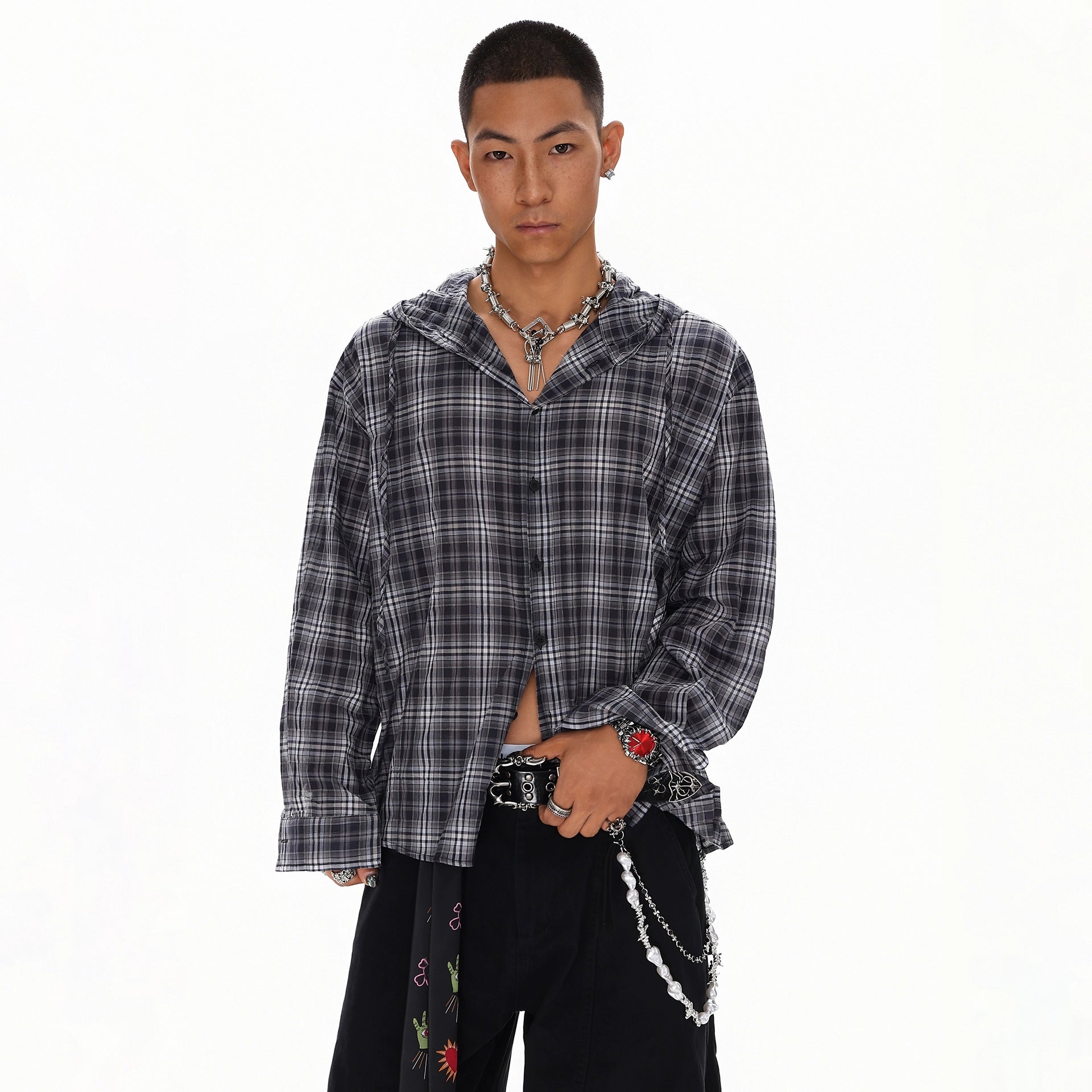 VINTAGE LONGSLEEVE HOODED SHIRT