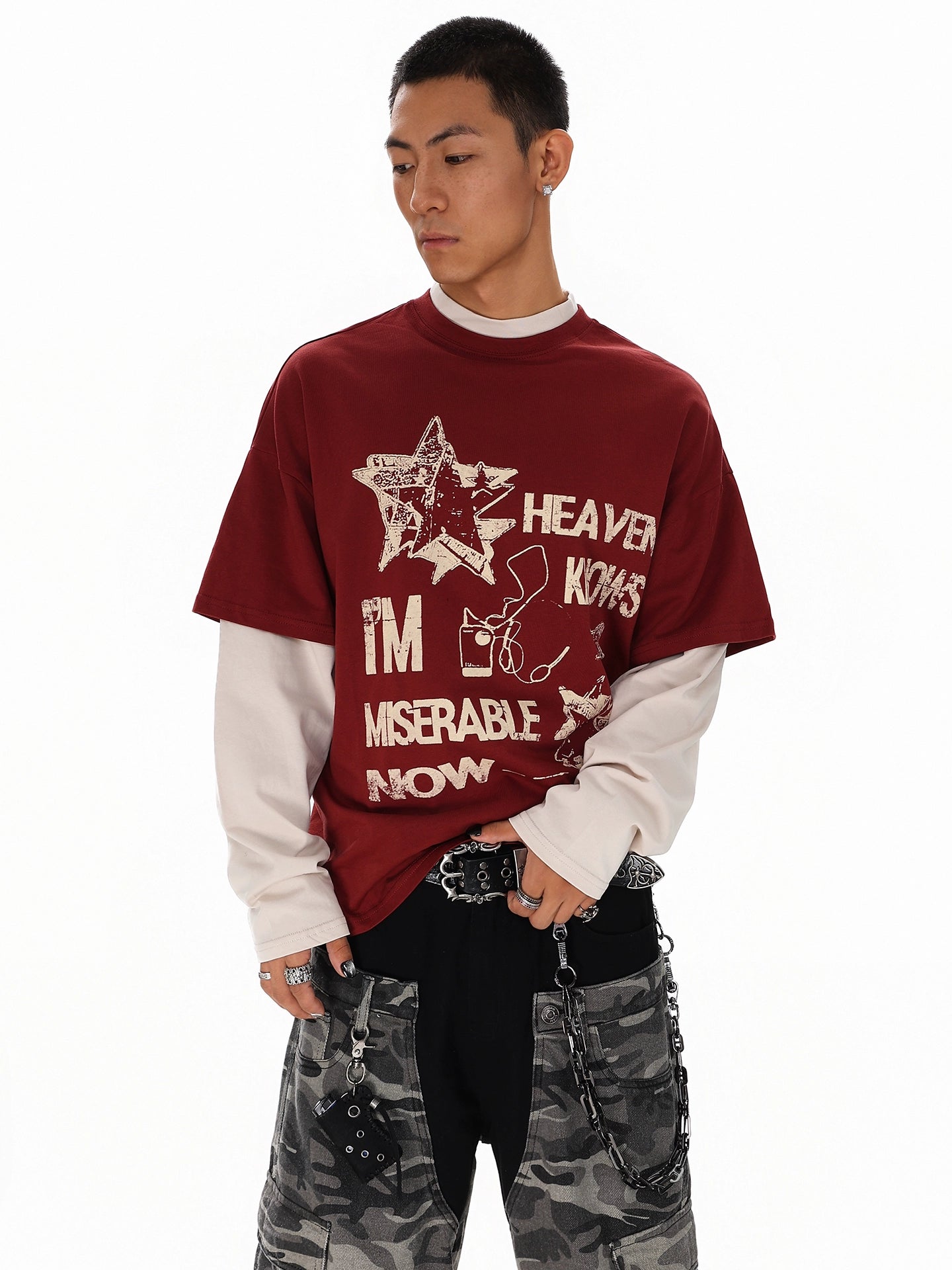 HAVOCPRINT LAYERED LONGSLEEVE SHIRT
