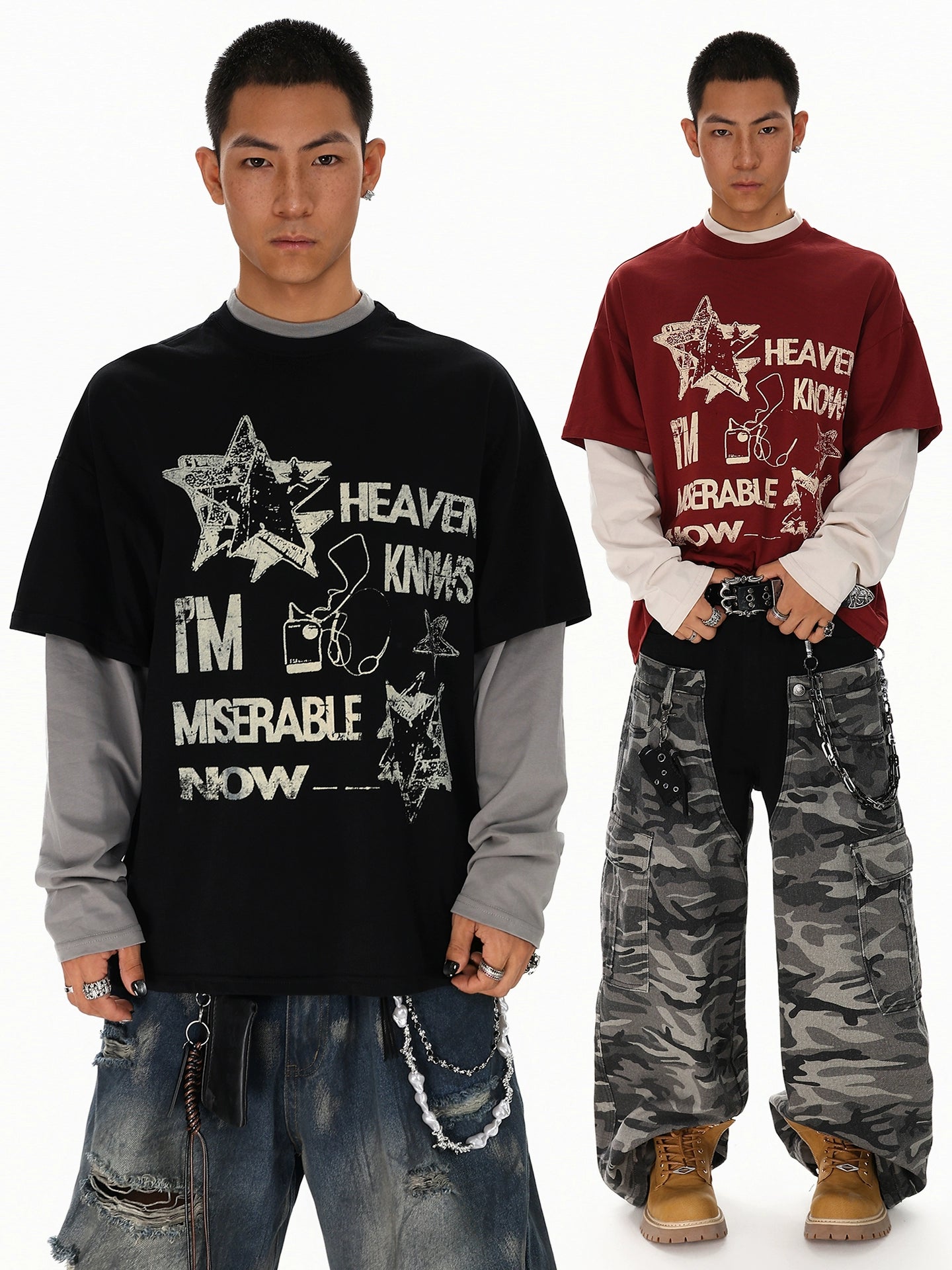 HAVOCPRINT LAYERED LONGSLEEVE SHIRT