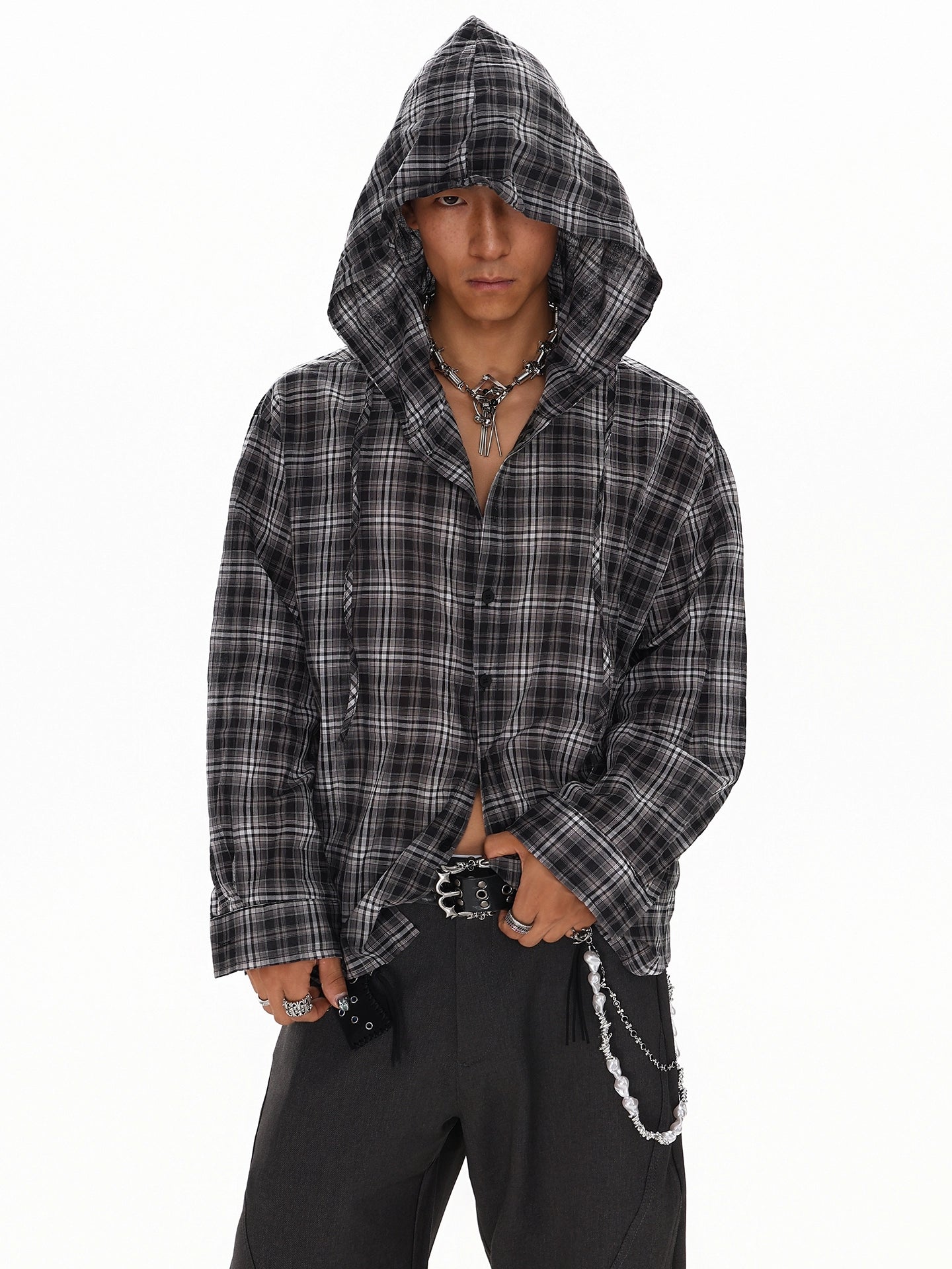 VINTAGE LONGSLEEVE HOODED SHIRT