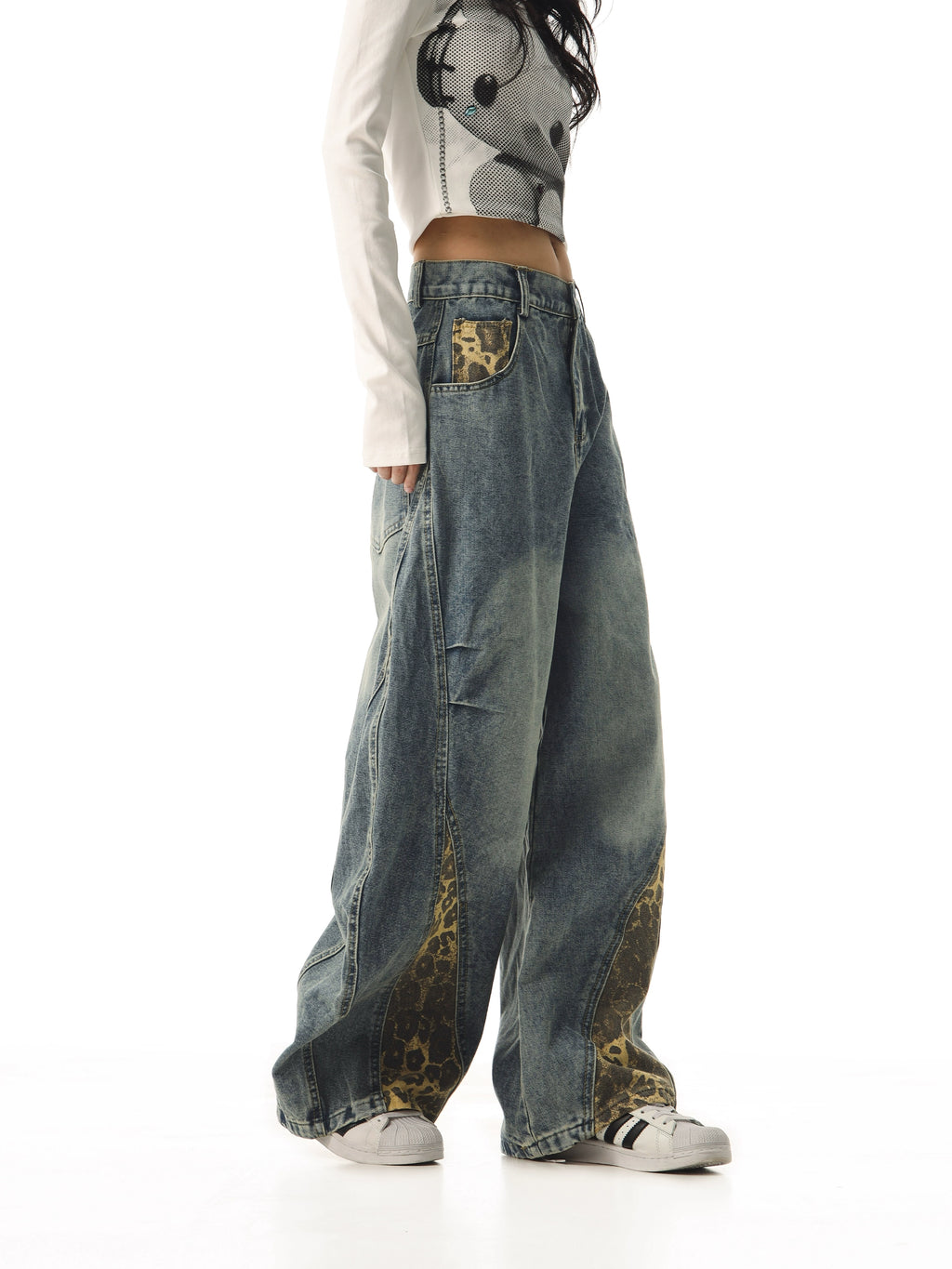 WILDFANG PATCH JEANS