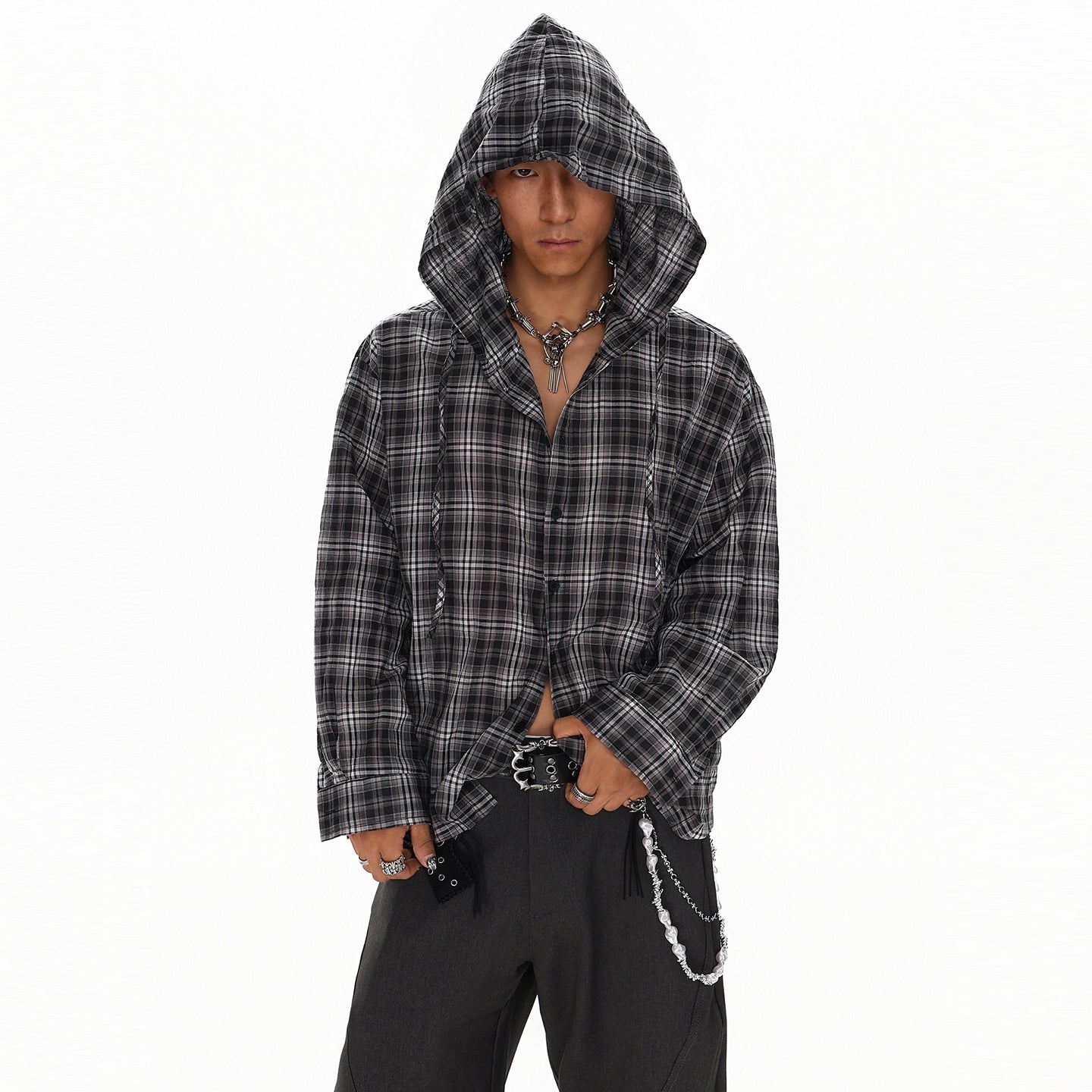 VINTAGE LONGSLEEVE HOODED SHIRT