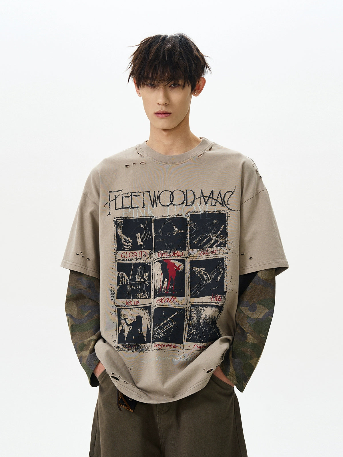 FADELINE LAYERED LONGSLEEVE SHIRT