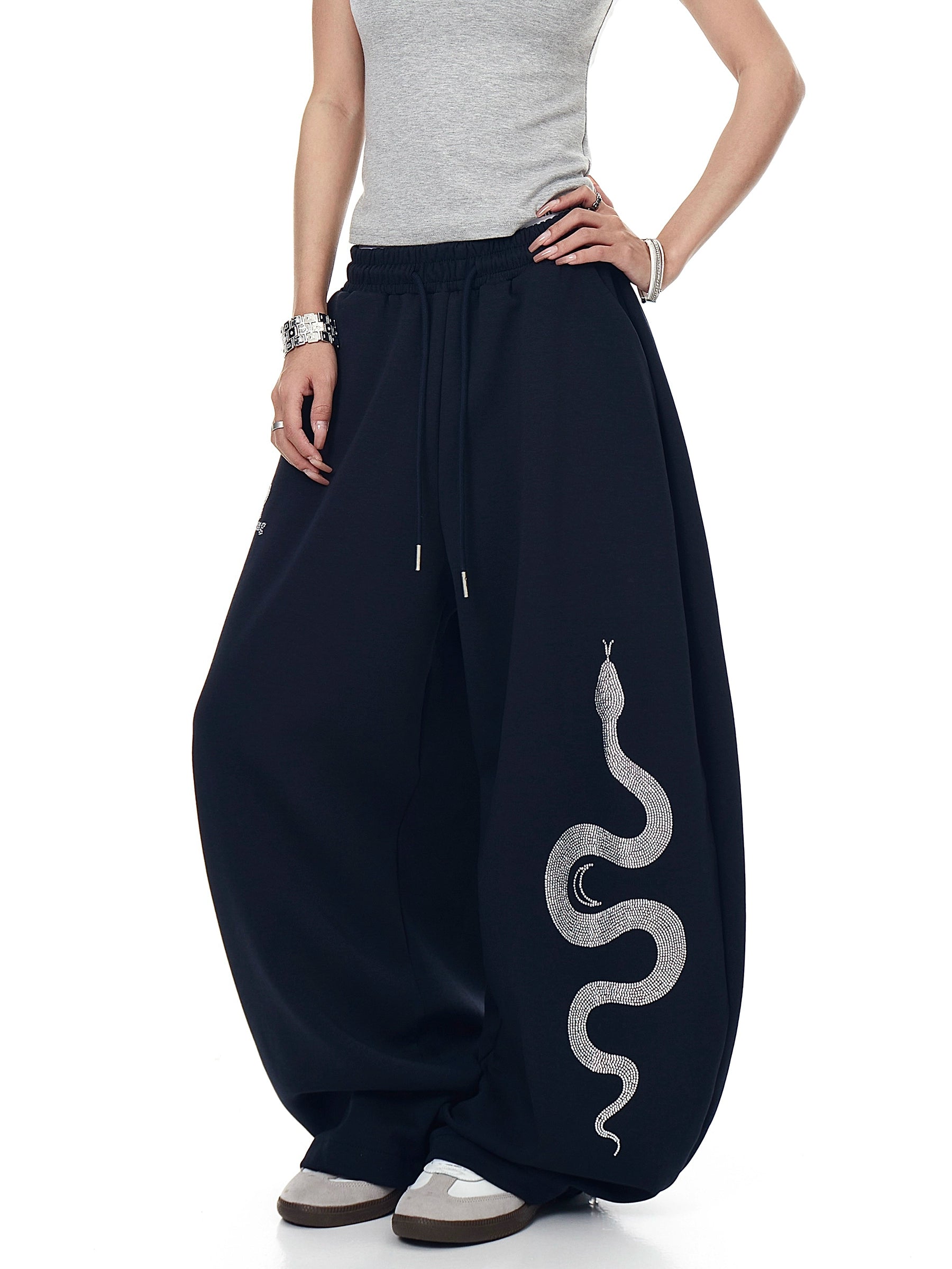 BLACKLISTS SERPENT BAGGY SWEATPANTS
