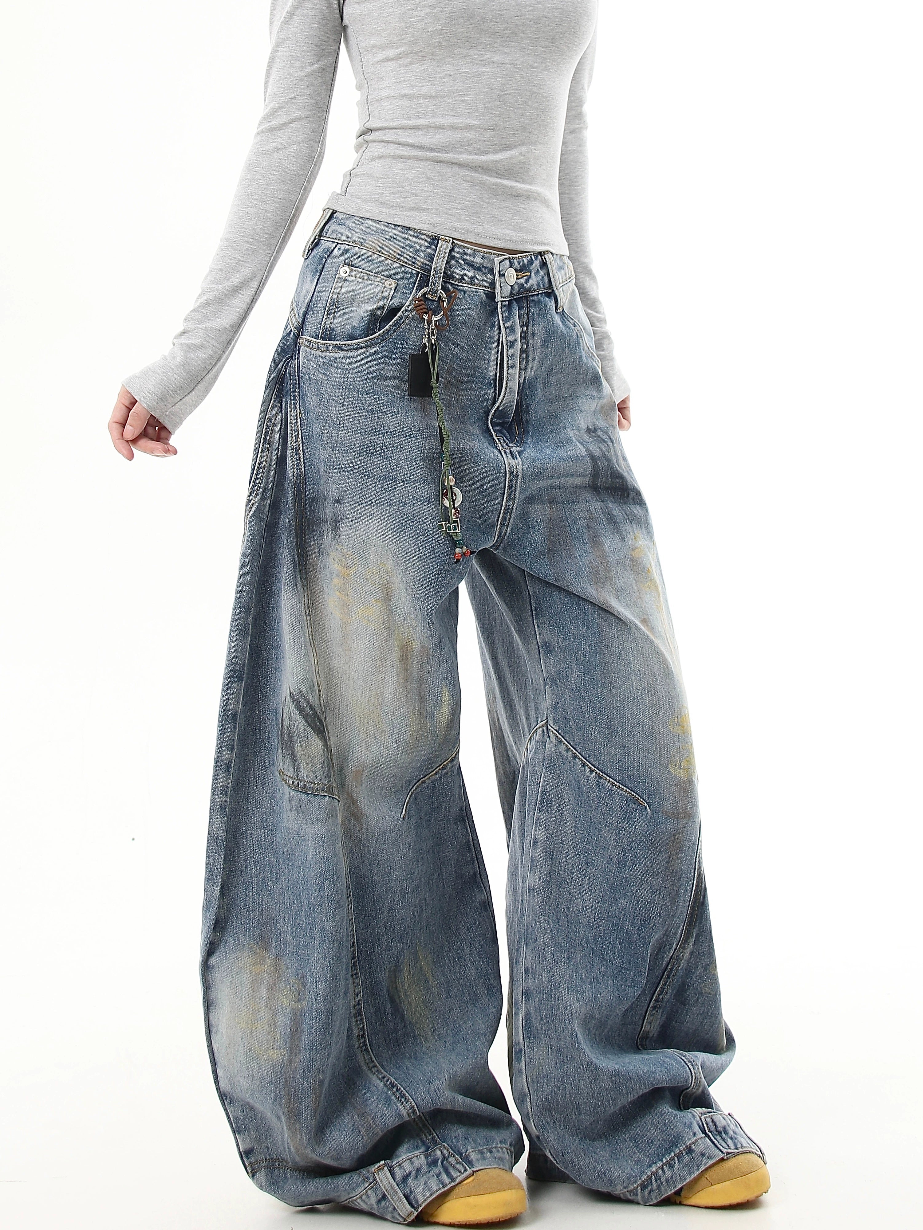 BLACKLISTS GRAFFITI BAGGY GHOST JEANS