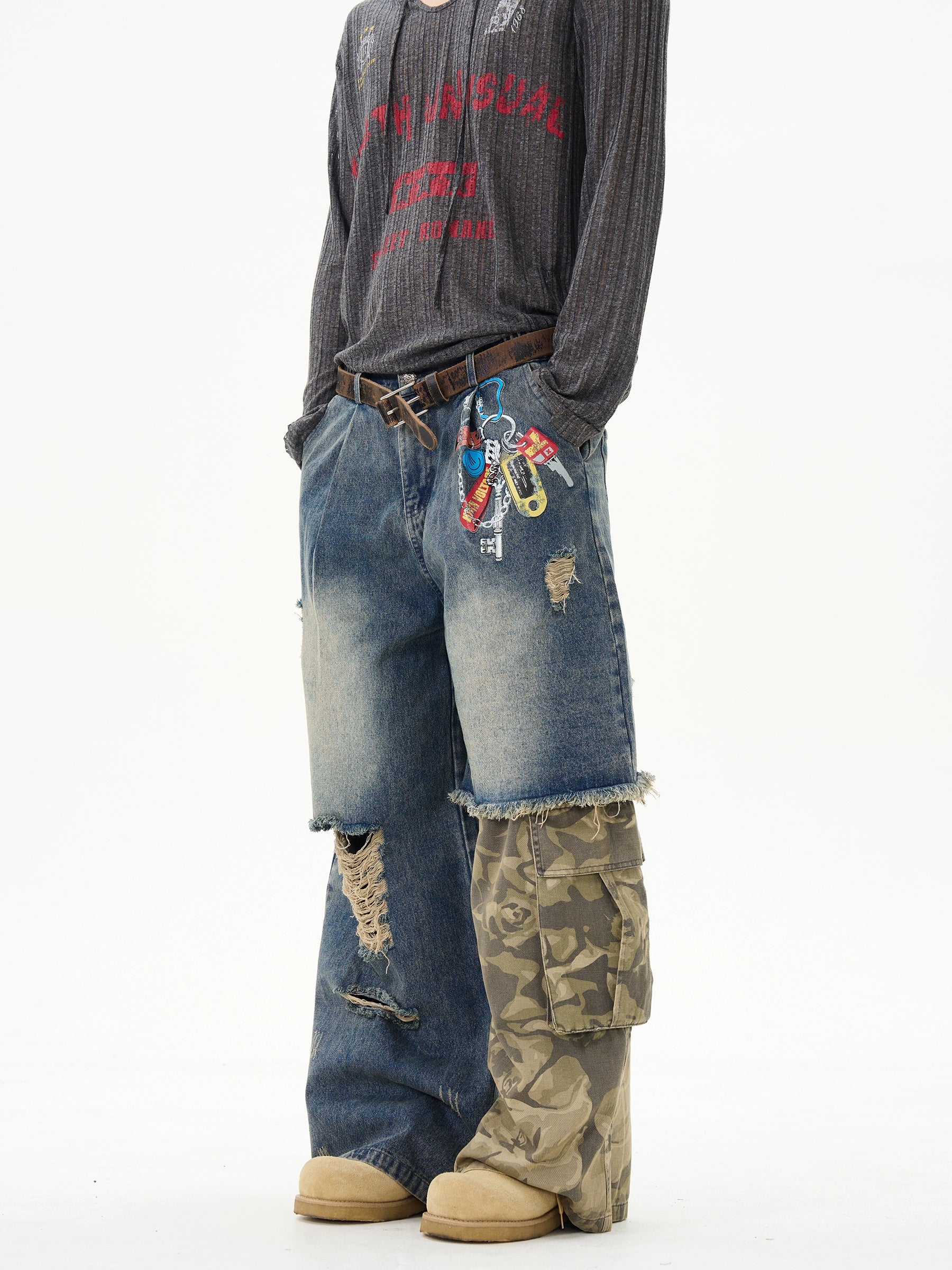 PATCHWORK CAMOFLAUGE JEANS