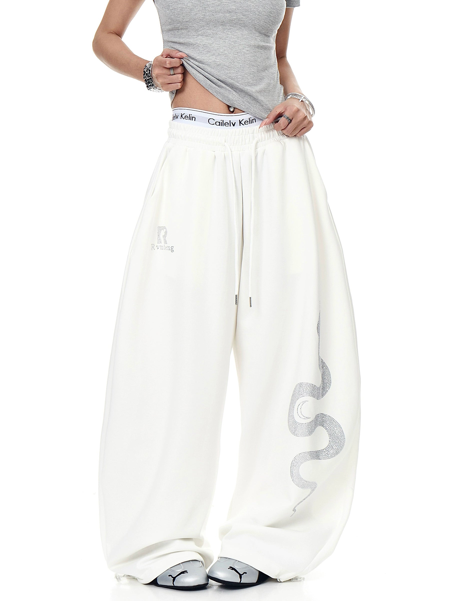BLACKLISTS SERPENT BAGGY SWEATPANTS