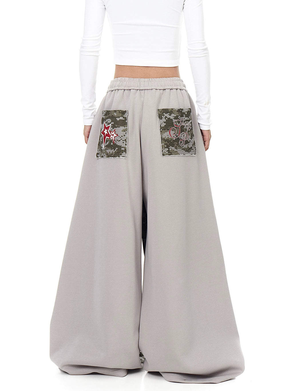 BLACKLISTS VINTAGE STAR PRINT CAMO SWEATPANTS