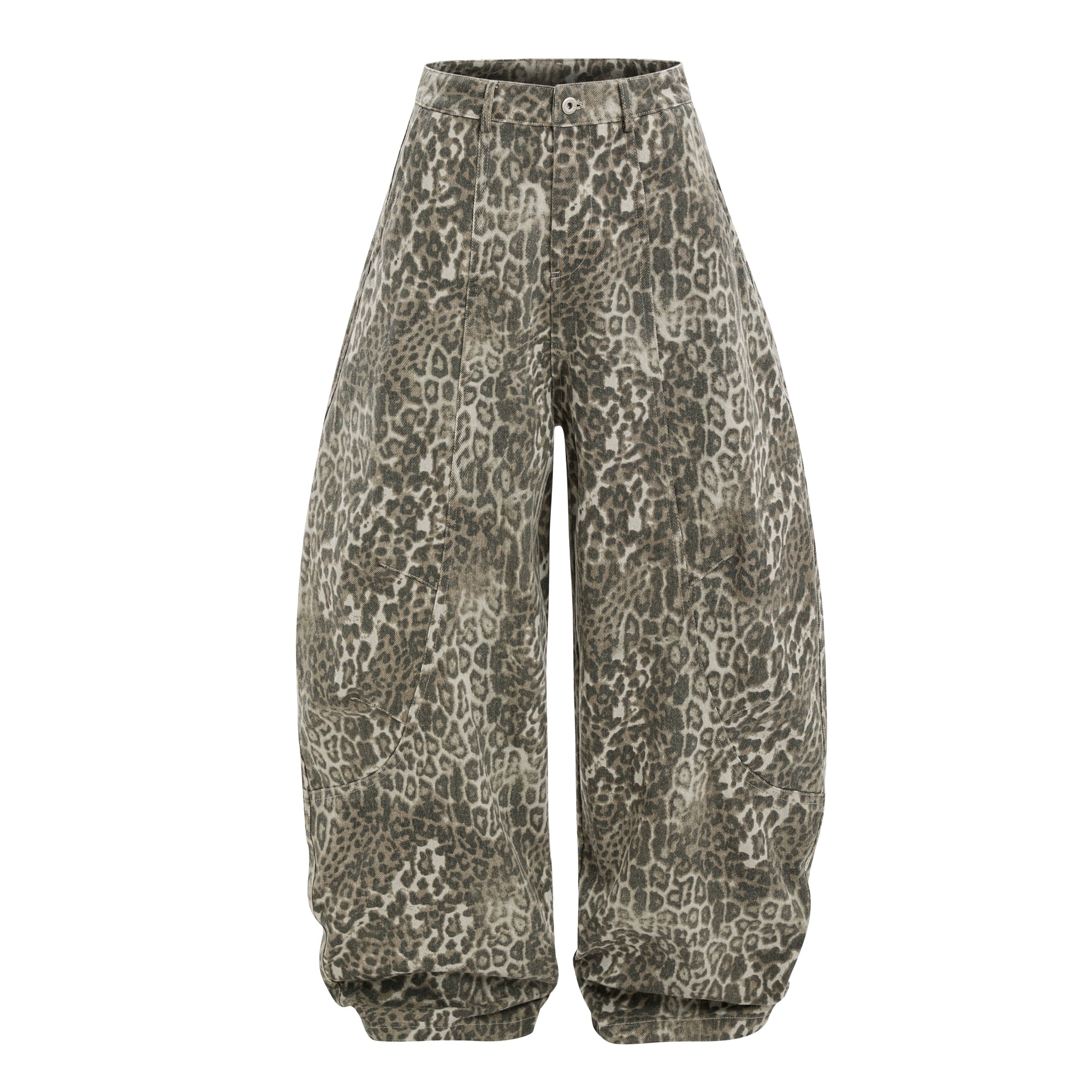 BLACKLISTS VINTAGE LEOPARD BAGGY JEANS