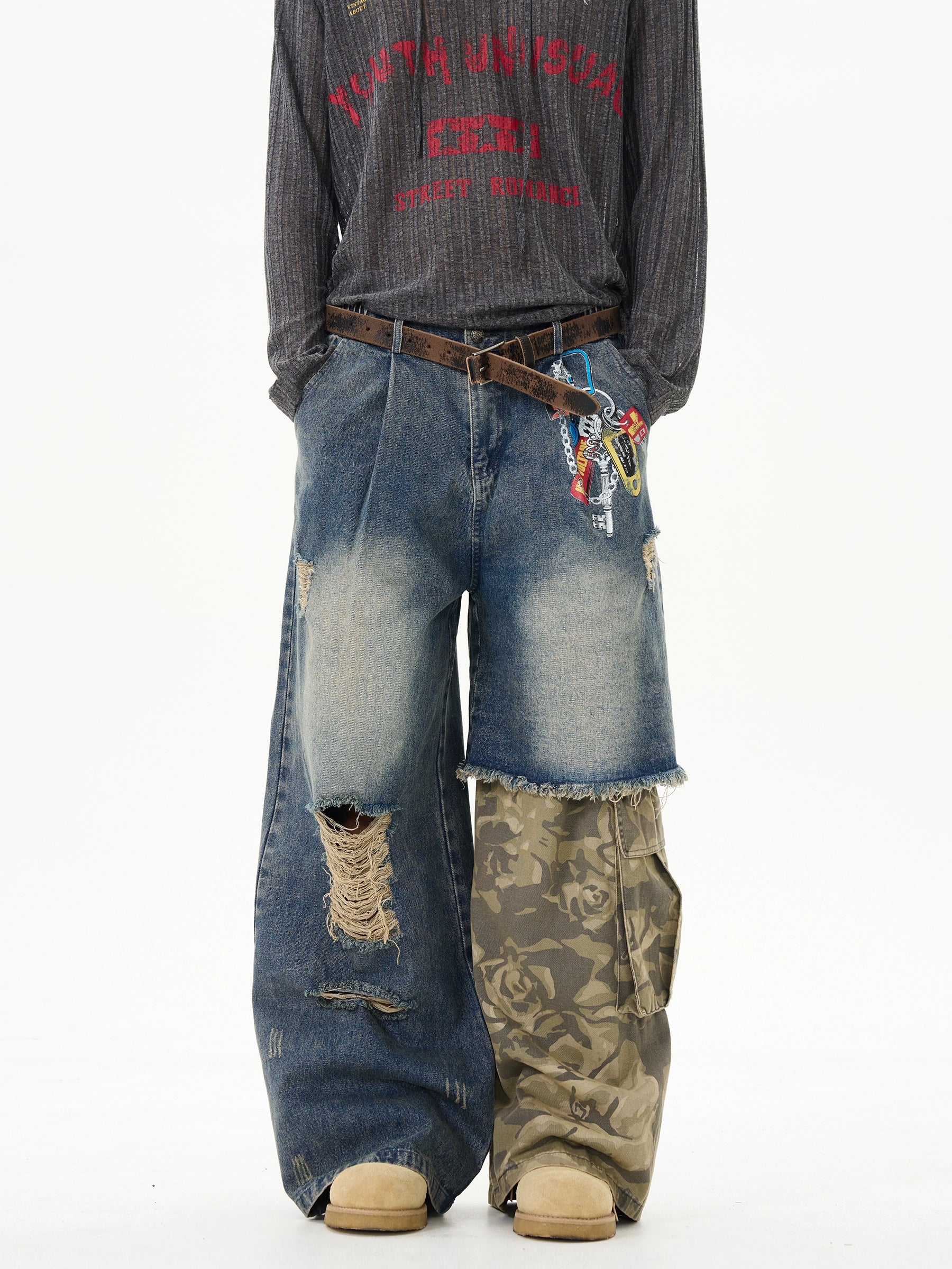 PATCHWORK CAMOFLAUGE JEANS
