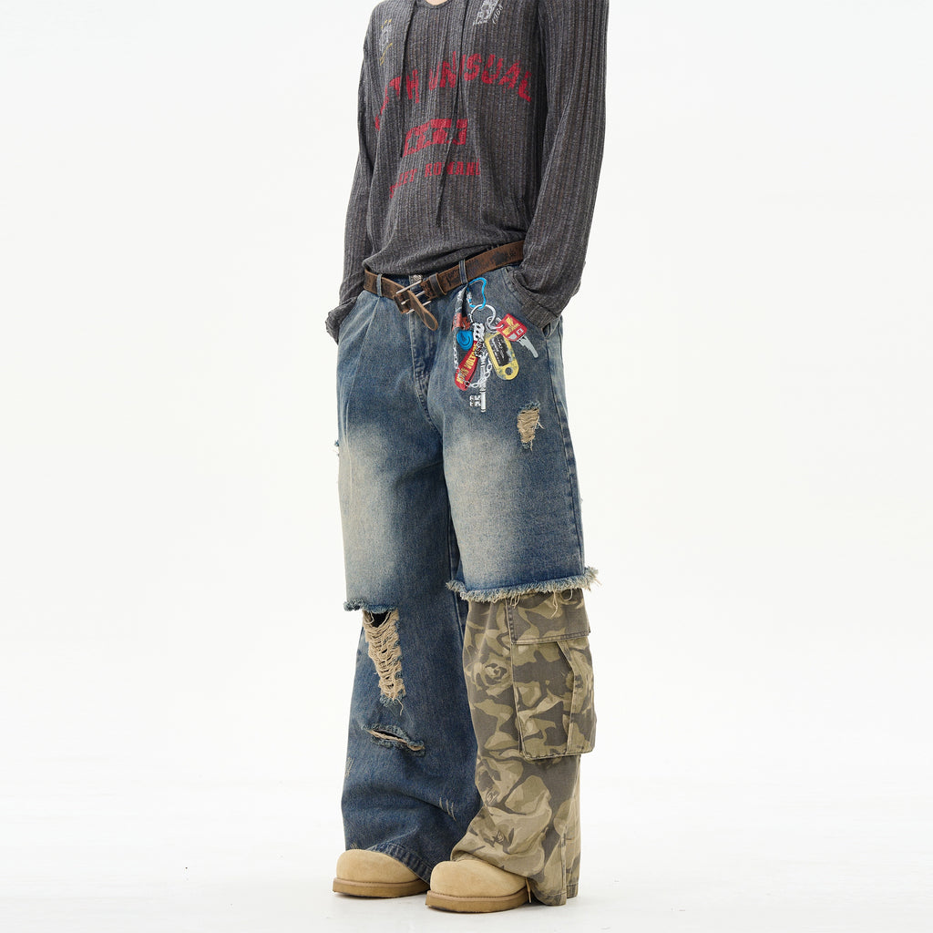PATCHWORK CAMOFLAUGE JEANS