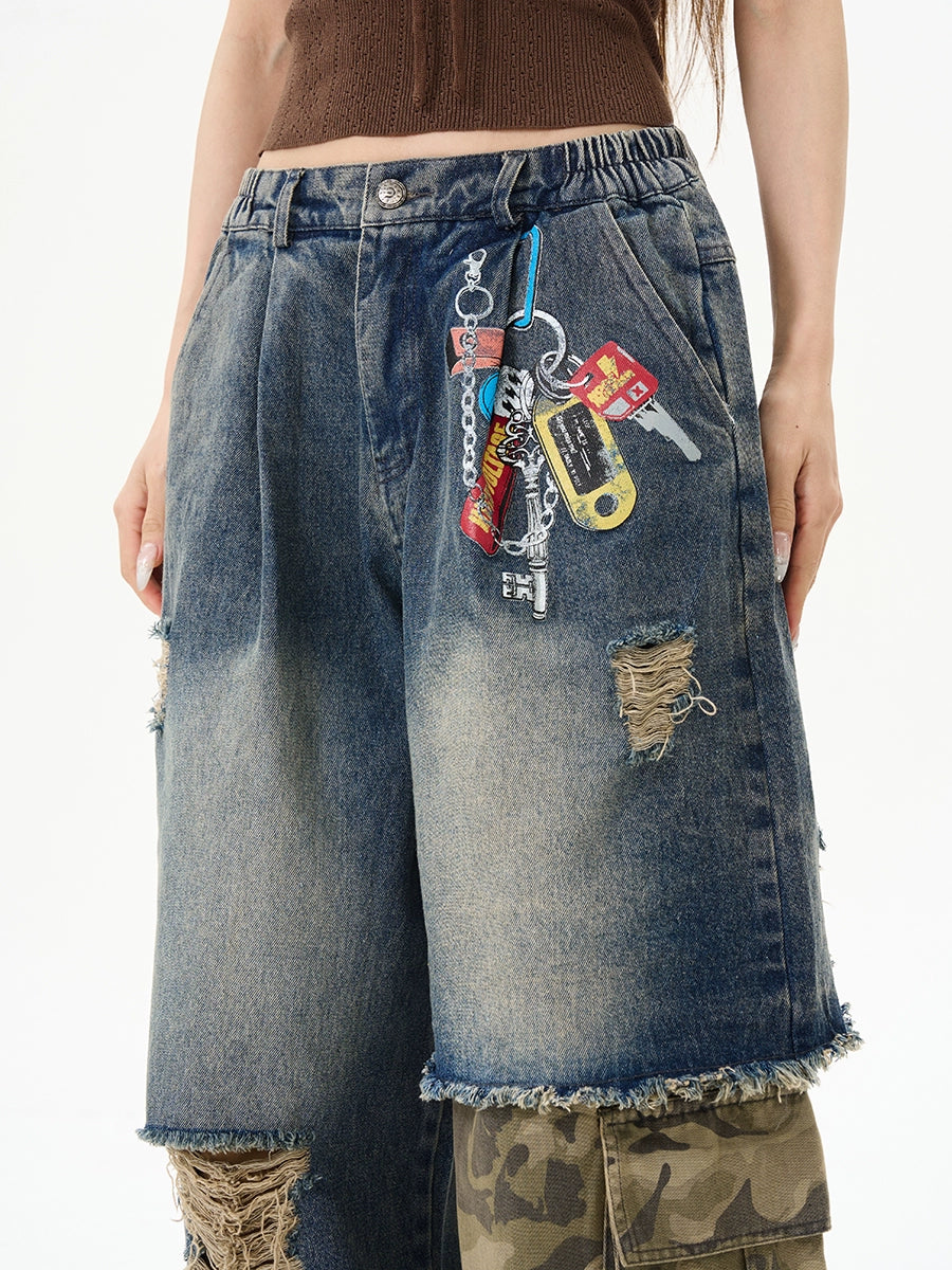 PATCHWORK CAMOFLAUGE JEANS