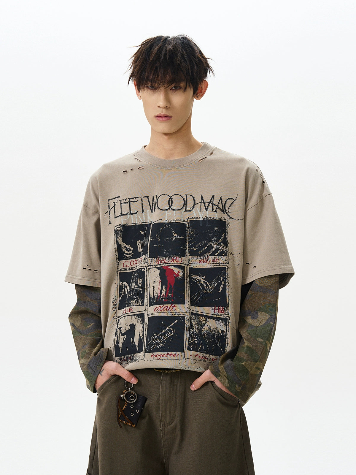FADELINE LAYERED LONGSLEEVE SHIRT