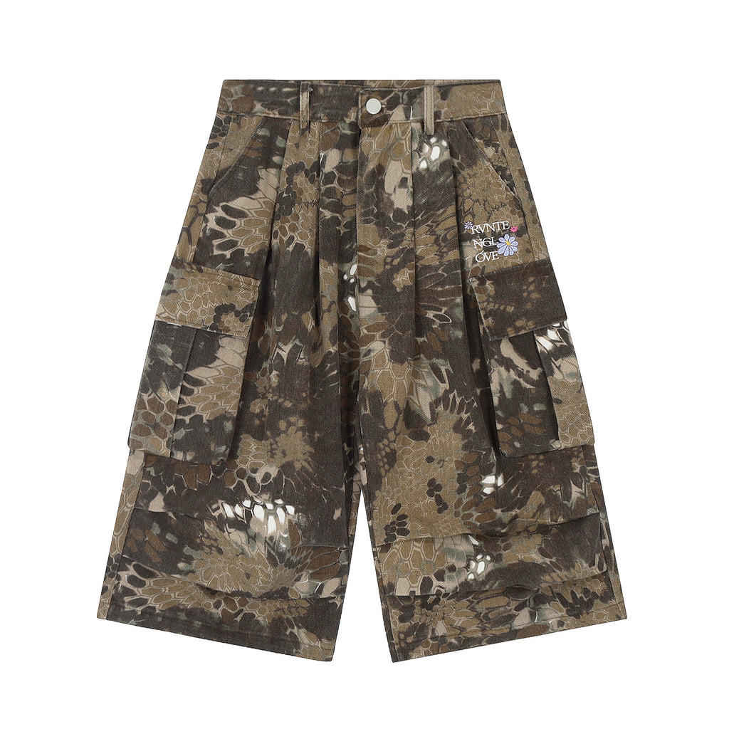 BLACKLISTS BAGGY FALL CARGO SHORTS