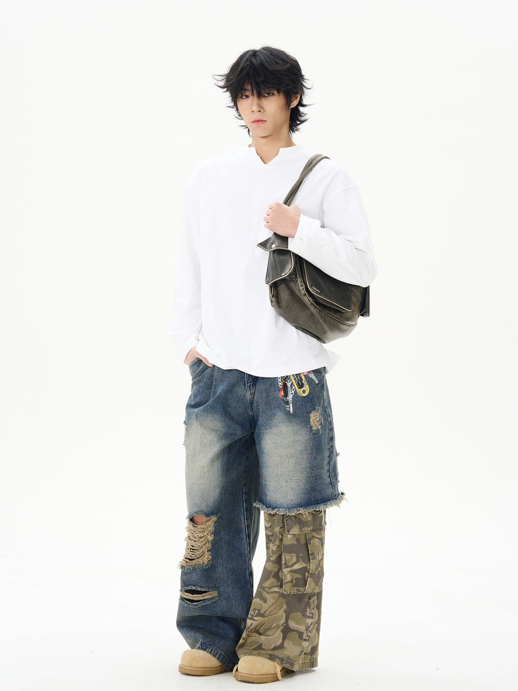 PATCHWORK CAMOFLAUGE JEANS