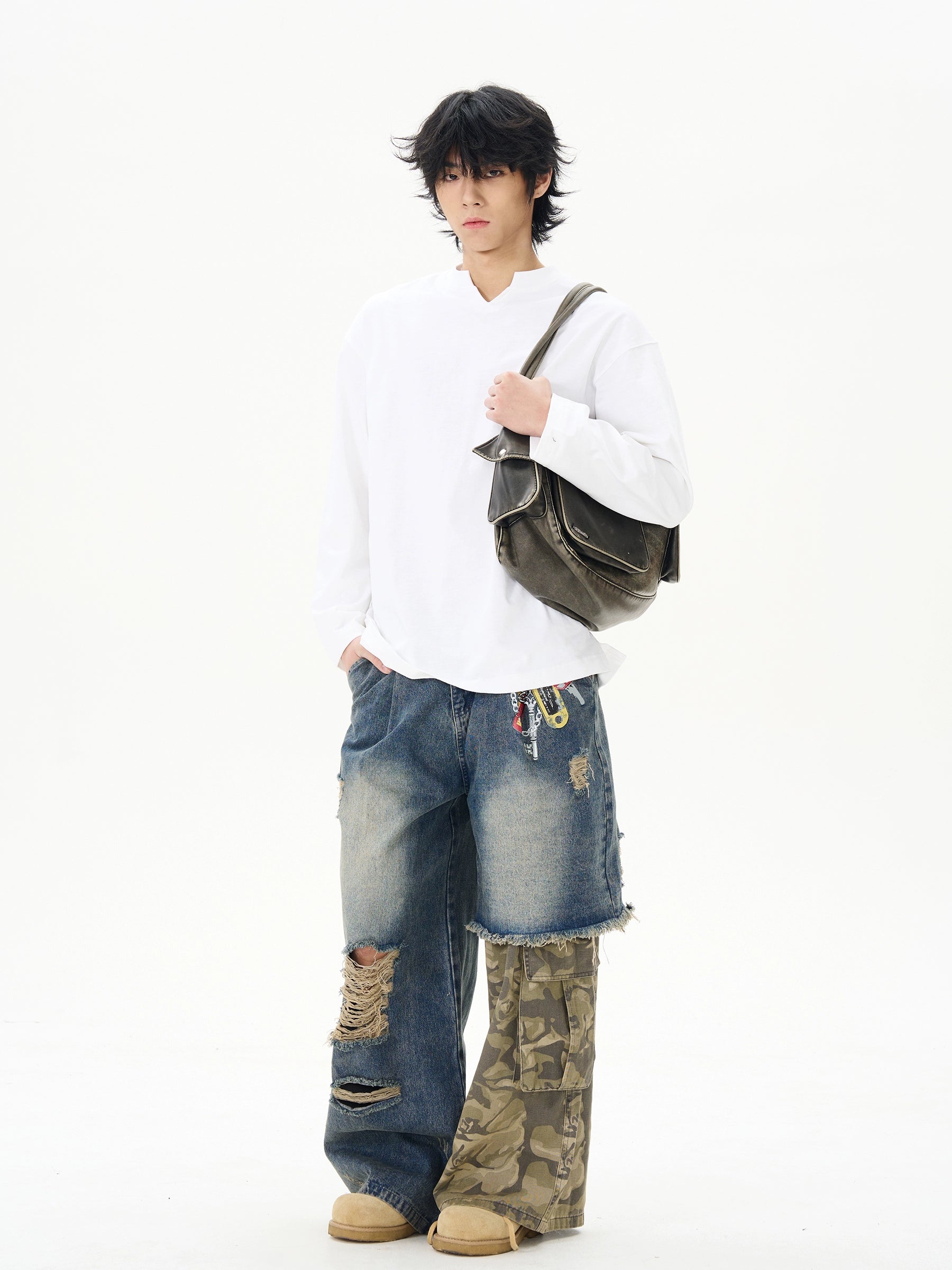 PATCHWORK CAMOFLAUGE JEANS