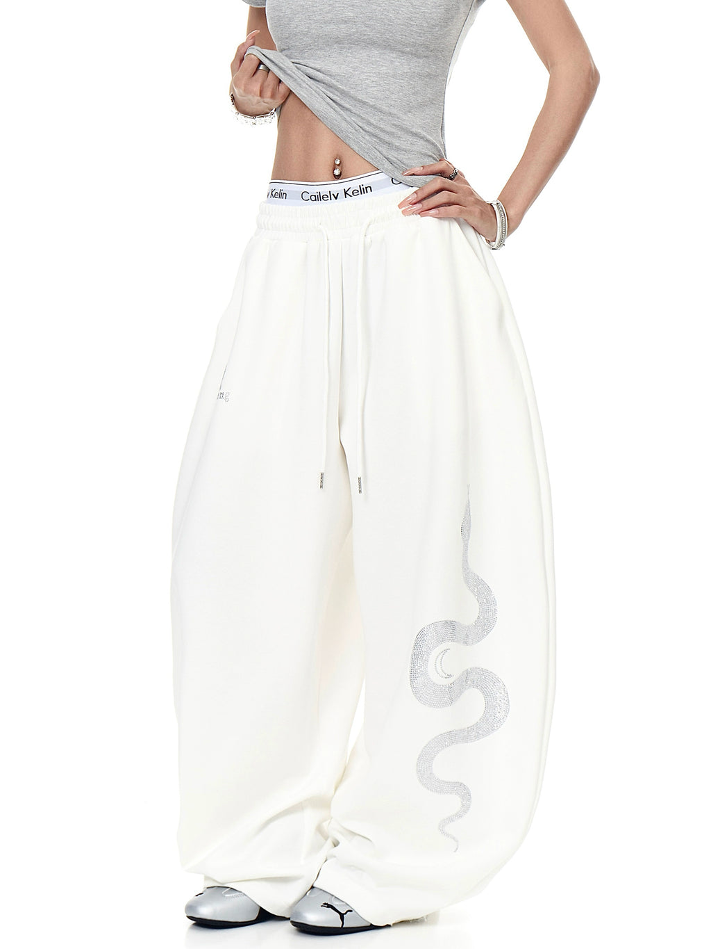 BLACKLISTS SERPENT BAGGY SWEATPANTS