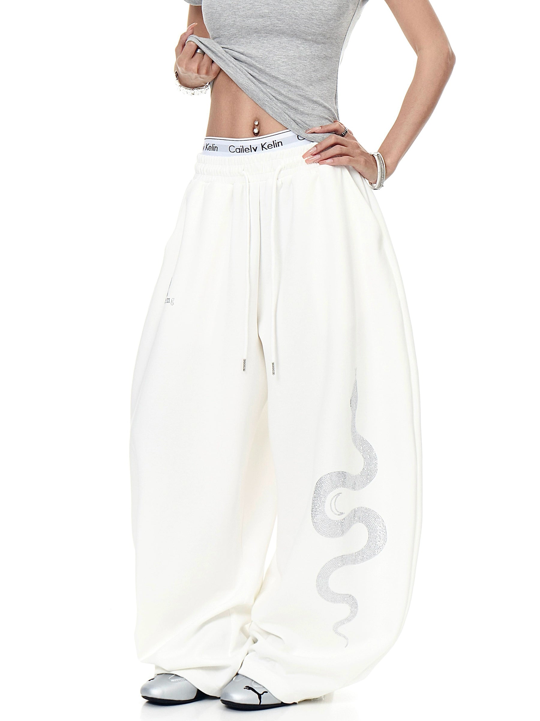 BLACKLISTS SERPENT BAGGY SWEATPANTS