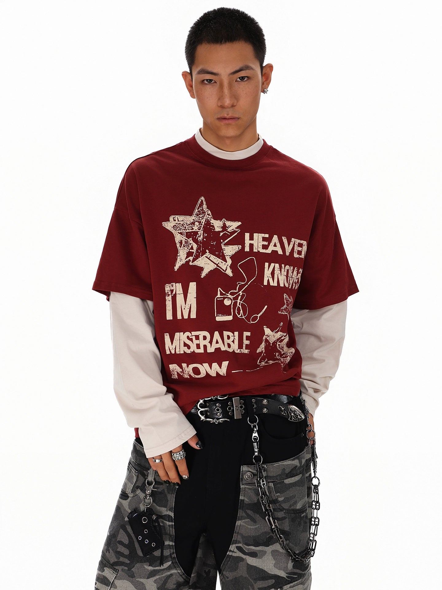 HAVOCPRINT LAYERED LONGSLEEVE SHIRT