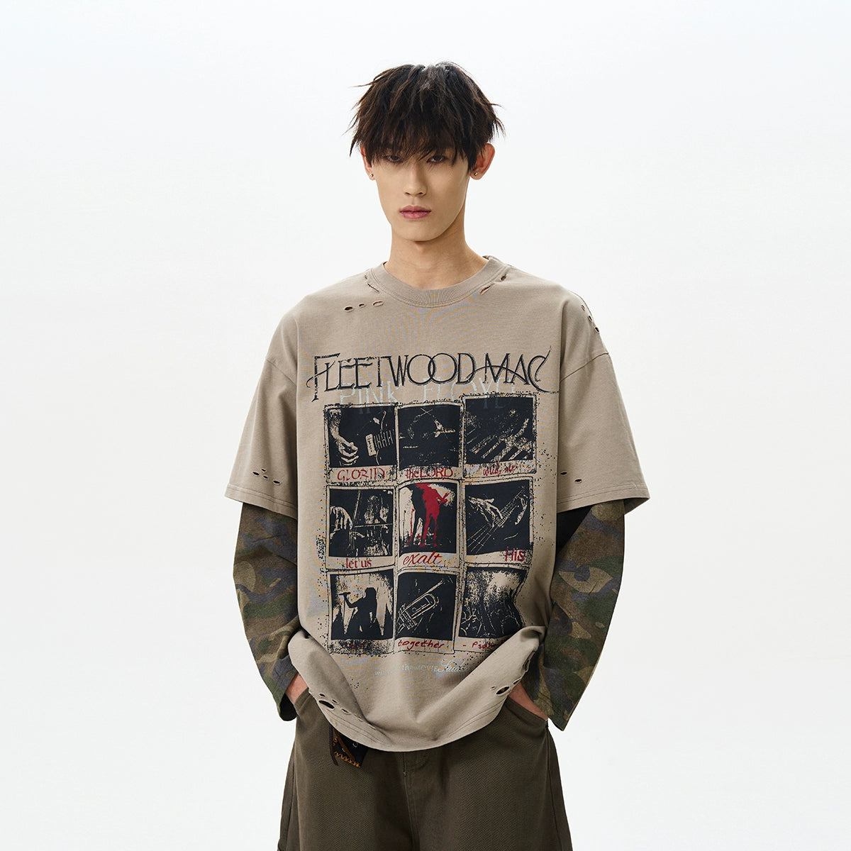 FADELINE LAYERED LONGSLEEVE SHIRT
