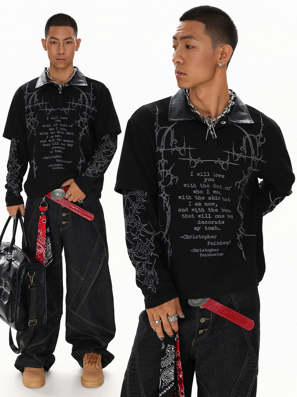NIGHTCODE LAYERED LONGSLEEVE SHIRT