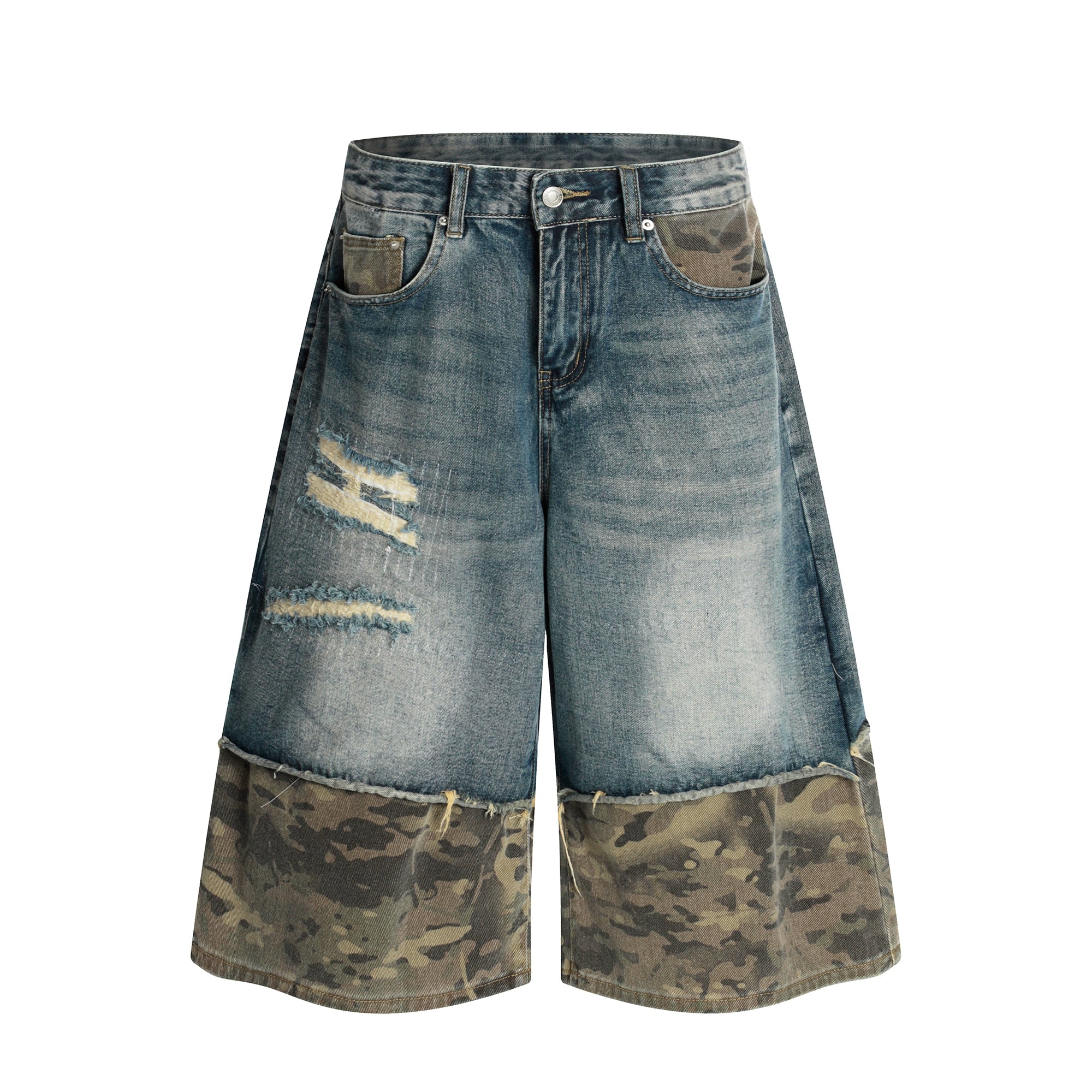 BLACKLISTS BAGGY RETRO STICH CAMO SHORTS